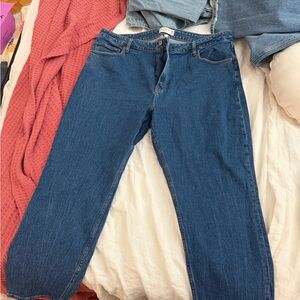 Abercrombie & Fitch Classic Blue Straight Leg Mom Jeans